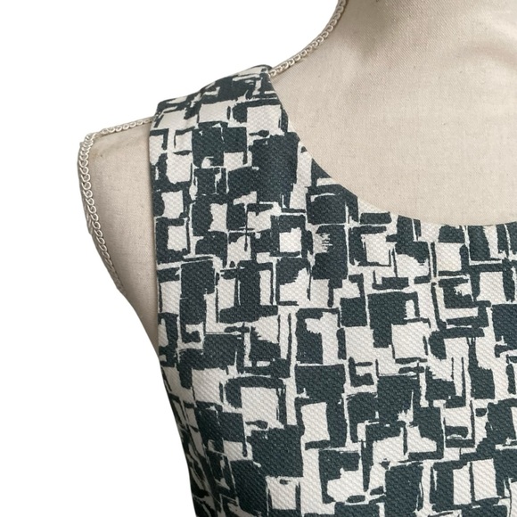 Peserico Shift Dress IT 42 US 6 Gray-Green White Abstract Print Cotton Blend - Picture 4 of 14